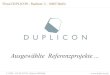 Firma DUPLICON Referenzprojekte [Webdesign, Multimedia und Trickfilm]