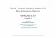 Sales & Operations Alignment - Presentation @ Sales & Ops Bus Conf - Chicago - Biel 04 19 11