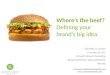 Where's the Beef? Defining your brand's Big Idea