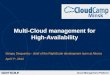 Multi-cloud management for high availablity
