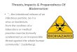 Threats and preventions of bioterrorism