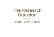 The research question