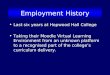 Employment history