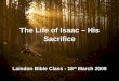 The Life Of Isaac – His Sacrifice