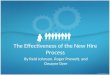 The effectivenes of the new hire process
