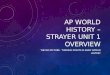 Ap world history – strayer unit 1 overview