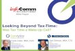 Infocomm webinar:  Looking Beyond Tax-time