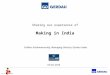 Our experience of Making in India