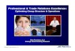 Professional and Trade Relations Excellence Report Summary