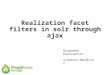 Realization facet filters in solr through ajax