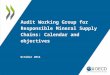 Audit Working Group for responsible mineral supply chains