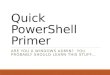 Powershell Primer