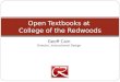Open Textbooks at College of the Redwoods
