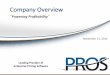 NYSE:PRO Company Overview - 21Nov11