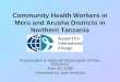 Community health workers in meru and arusha districts in northern tanzania support for international change