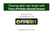 Cleaning plain text books with Text::Perfide::BookCleaner