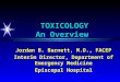 Toxicology Management in The Emergency Department  - Jordan Barnett MD