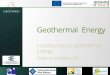 Geopimed Course 01: Introduction to geothermal energy by Aniol Esquerra from Ecoserveis