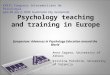 Psychology Teaching And Training In Europe