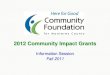 CFMC New Impact Grants for 2012