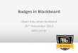 Open Education event - Open Badges in Blackboard