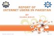 Report of internet users in pak 2013