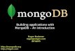Building web applications with mongo db presentation