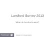 What do landlords want