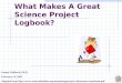 What makes a great log book