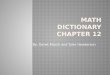 Math dictionary chapter 12