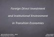 Foreign direct investments in central eastern europe