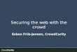Securing the Web with the Crowd