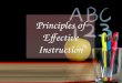 Principles of effective instruction