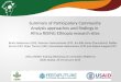 Summary of Participatory Community Analysis approaches and findings in Africa RISING Ethiopia research sites