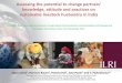 Assessing the potential to change partners’ knowledge, attitude and practices on sustainable livestock husbandry in India