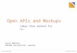 Mashups and  Open Apis- Ideas that worked for us…