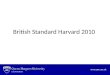 Main changes to expect with British Standard Harvard 2010 referencing