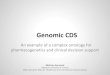 Genomic CDS: an example of a complex ontology for pharmacogenetics and clinical decision support