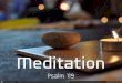 Oct 13 am meditation and god's word