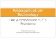 Webtechnologien fuer das Frontend und Flash( Flex ) Vs Js( Ajax )