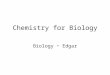 Biology - Chemistry of Life 1112