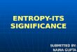 Entropy and its significance related to GIS