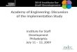 Academy of engineering   discussion of the implementation study, mary visher-shelley rappaport