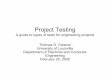 Project Testing - Types of Tests