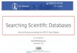 Database searches MCB 3rd year projects