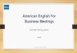 American English For Business Meetings - Soft Skill Training Session 3