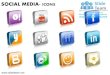 Social media icons marketing youtube facebook powerpoint presentation templates