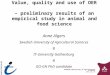 Value, quality and use of OER – preliminary results of an empirical study in animal and food science