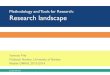 Tools and Methodology for Research: Research Landscape