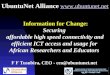 Securing affordable high speed connectivity and efficient ICT access and usage for African Researchers and Educators